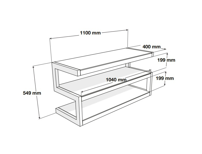 Norstone Esse, Media-Rack weiß/Eiche