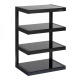Norstone Esse Hifi, mattschwarzes Stereo-Rack mit schwarzen Böden Norstone Esse Hifi, mattschwarzes Stereo-Rack mit schwarzen Böden