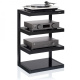Norstone Esse Hifi, mattschwarzes Stereo-Rack mit schwarzen Böden Norstone Esse Hifi, mattschwarzes Stereo-Rack mit schwarzen Böden