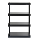 Norstone Esse Hifi, mattschwarzes Stereo-Rack mit schwarzen Böden Norstone Esse Hifi, mattschwarzes Stereo-Rack mit schwarzen Böden