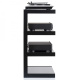Norstone Esse Hifi, mattschwarzes Stereo-Rack mit schwarzen Böden Norstone Esse Hifi, mattschwarzes Stereo-Rack mit schwarzen Böden