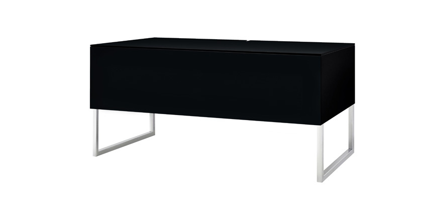 Norstone Khalm, TV-/Media-Rack in Klavierlackschwarz