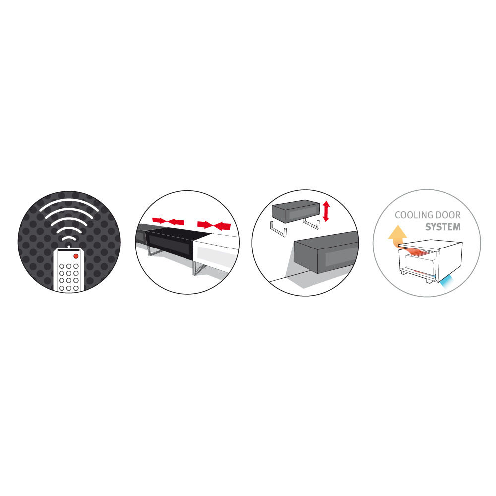 Norstone Khalm, TV-/Media-Rack mit echtem Walnussfurnier