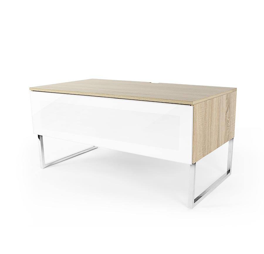 Norstone Khalm TV-/Media-Rack, Eiche/Weiß