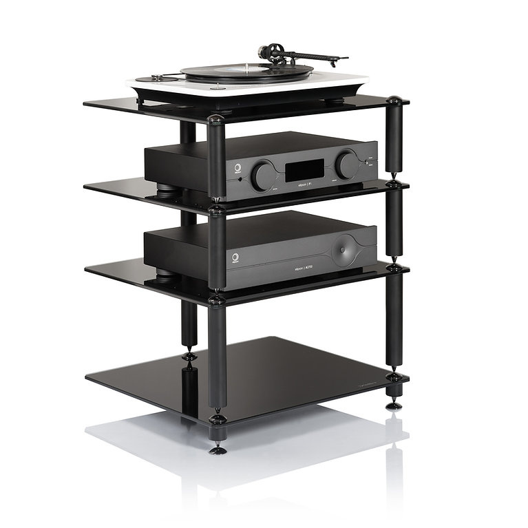 Norstone Bergen 2 mattschwarz, HiFi-Rack