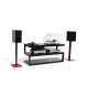 Norstone Esse Stand Lautsprecherständer, 61 cm hoch, mattschwarz mit rotem Fuß Norstone Esse Stand Lautsprecherständer, 61 cm hoch, mattschwarz mit rotem Fuß