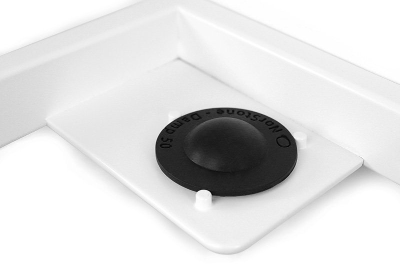 Norstone Esse WS Wandregal für Plattenspieler, schwarz/Nussbaum