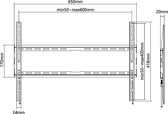 Norstone FIX 3780 TILT, Wandhalterung für TV