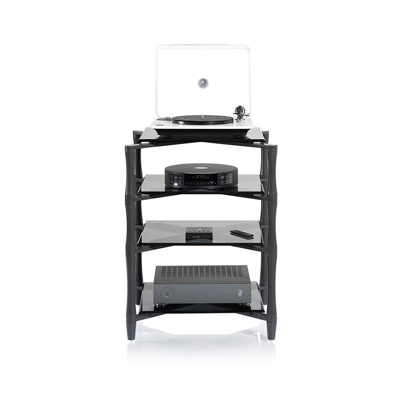 Norstone Slender Hifi elegantes HiFi-Möbel, Gunmetal Grey