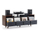 NorStone Oslo Vinyl 1600 Medienmöbel schwarz/Walnuss NorStone Oslo Vinyl 1600 Medienmöbel schwarz/Walnuss
