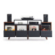 NorStone Oslo Vinyl 1600 Medienmöbel schwarz/Walnuss NorStone Oslo Vinyl 1600 Medienmöbel schwarz/Walnuss
