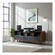 NorStone Oslo Vinyl 1600 Medienmöbel schwarz/Walnuss NorStone Oslo Vinyl 1600 Medienmöbel schwarz/Walnuss