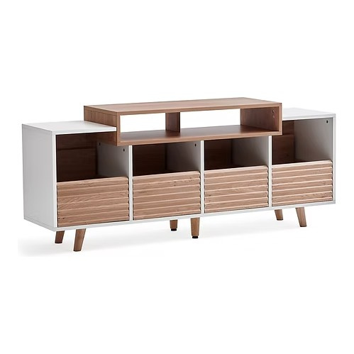 NorStone Oslo Vinyl 1600 Mediabank weiß/Eiche