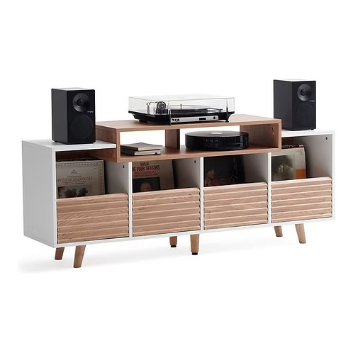 NorStone Oslo Vinyl 1600 Mediabank weiß/Eiche