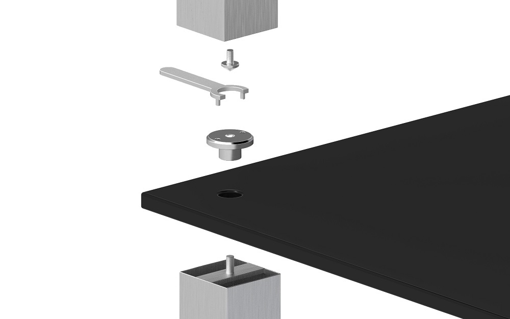 Norstone Square HiFi, Rack mit vier Ebenen