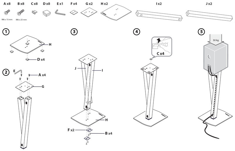 Norstone Walk Stand, Lautsprecherständer, 72 cm hoch