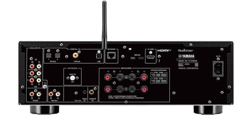 Yamaha R-N1000A klangstarker Stereo-Verstärker mit HDMI ARC, schwarz