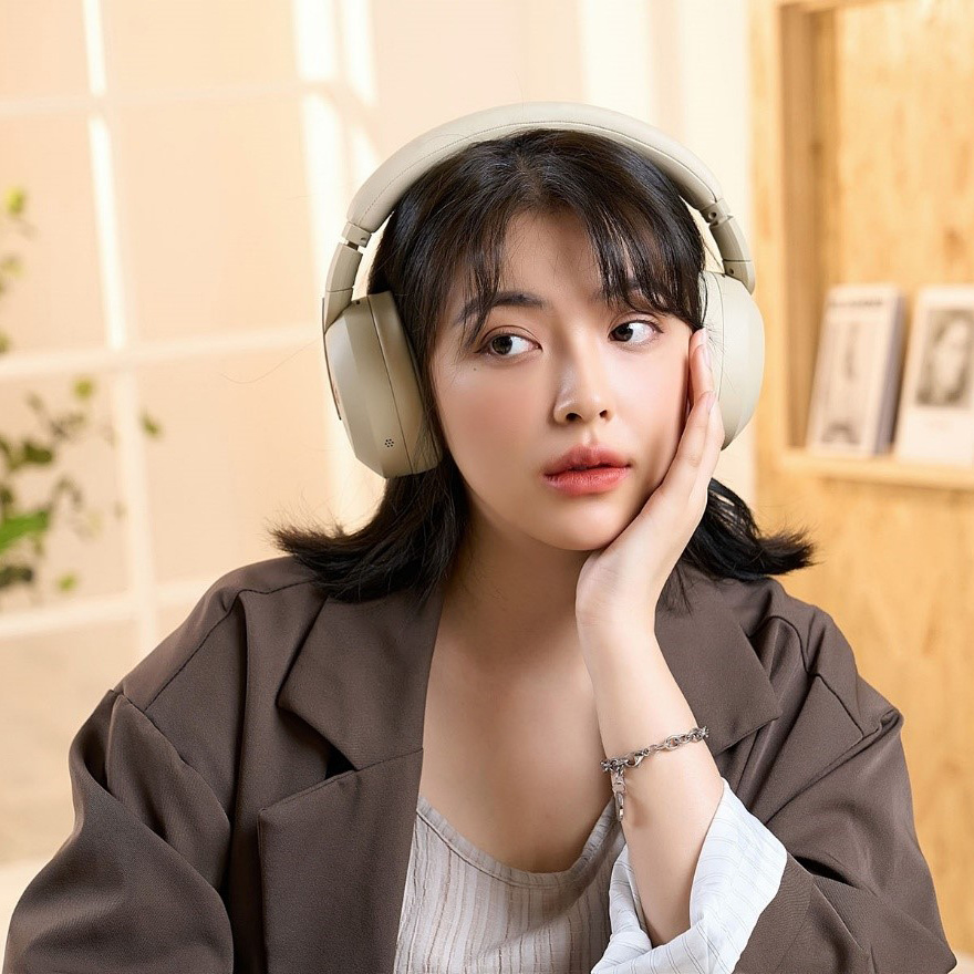 Yamaha YH-E700B beige, kabellose Noise-Cancelling-Kopfhörer