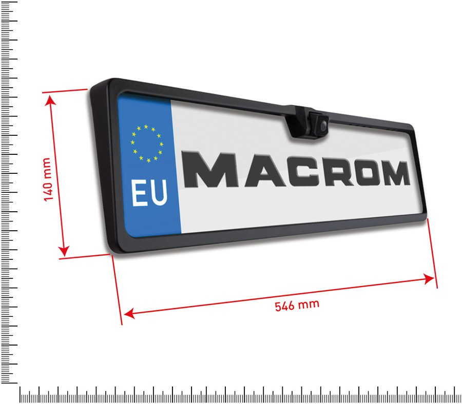 Macrom Rückfahrkamera mit Nummernschildhalter