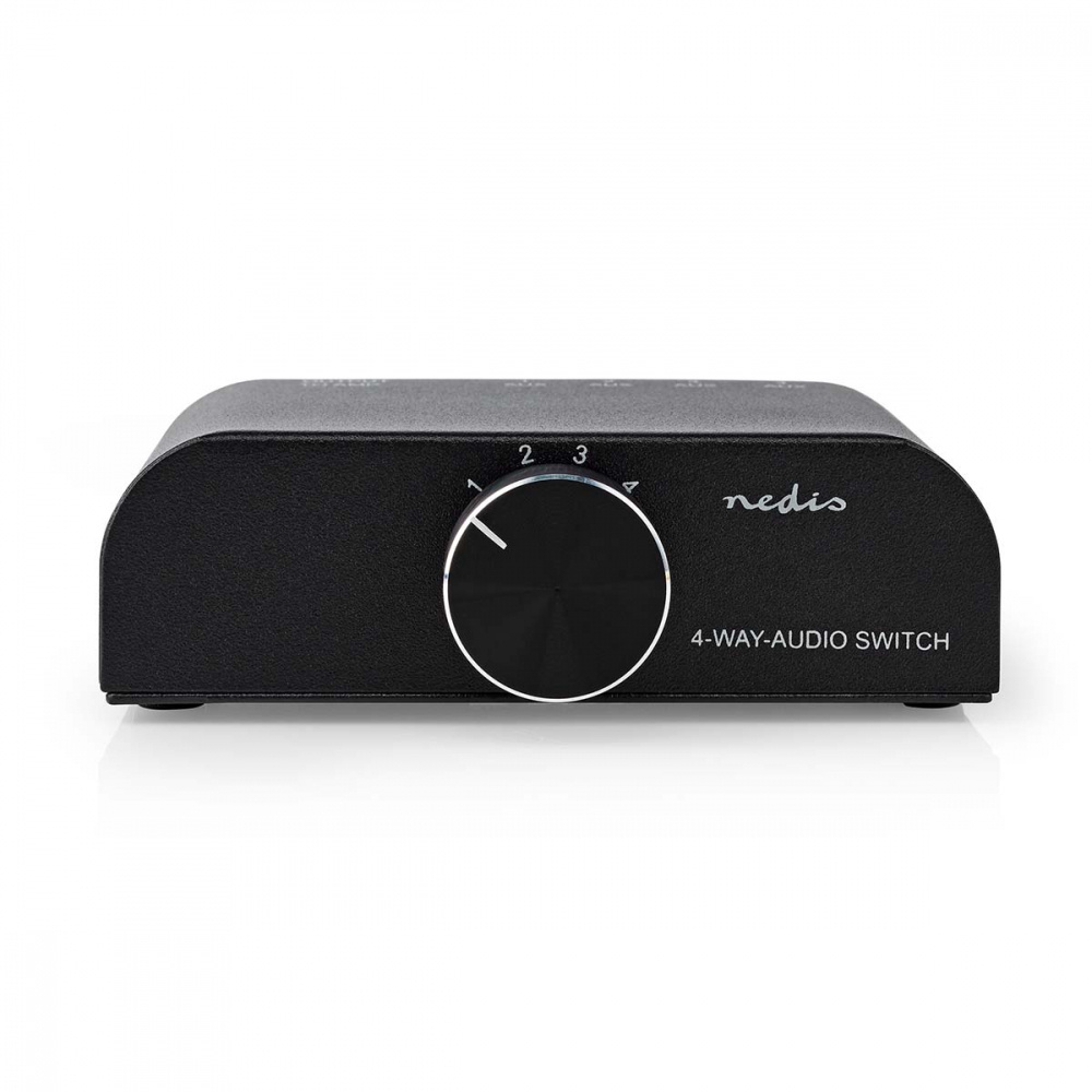 Nedis A-Switch 2424AT, 4-fach Low-Level-Umschalter für Stereoquellen