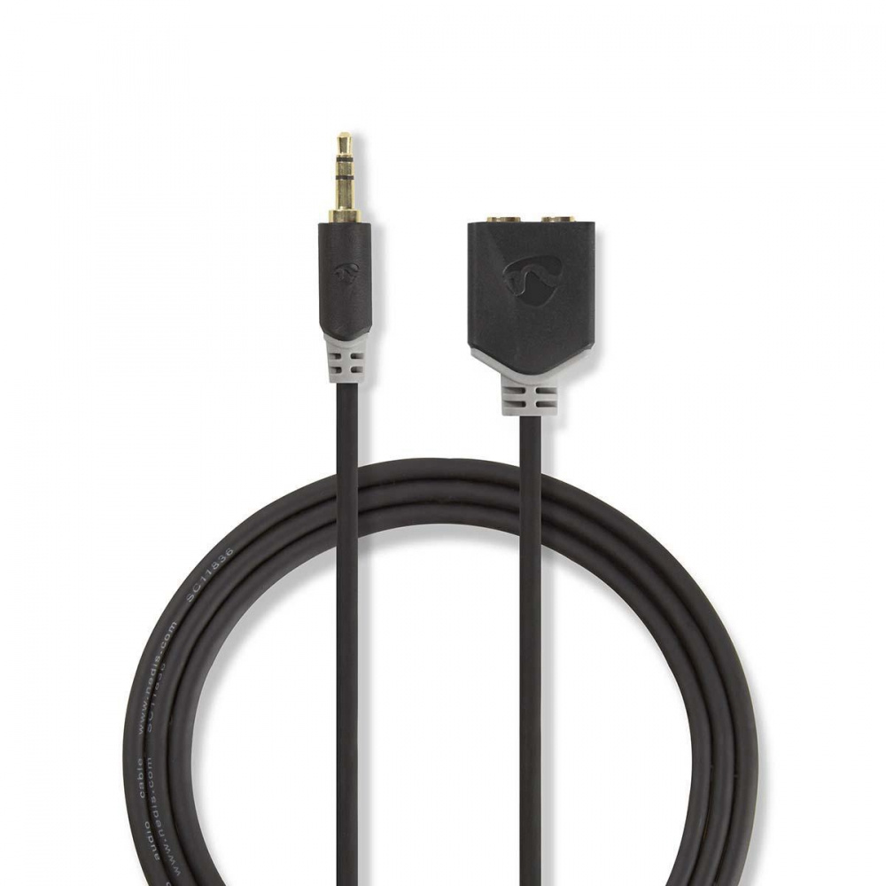 Nedis AUX-Kabel, 1x 3,5mm Stecker auf 2x 3,5mm Buchsen