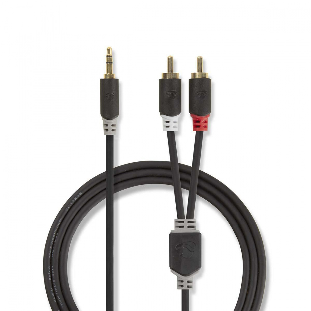 Nedis Stereo-Kabel, 1x 3,5-mm-Stecker auf 2x RCA-Stecker