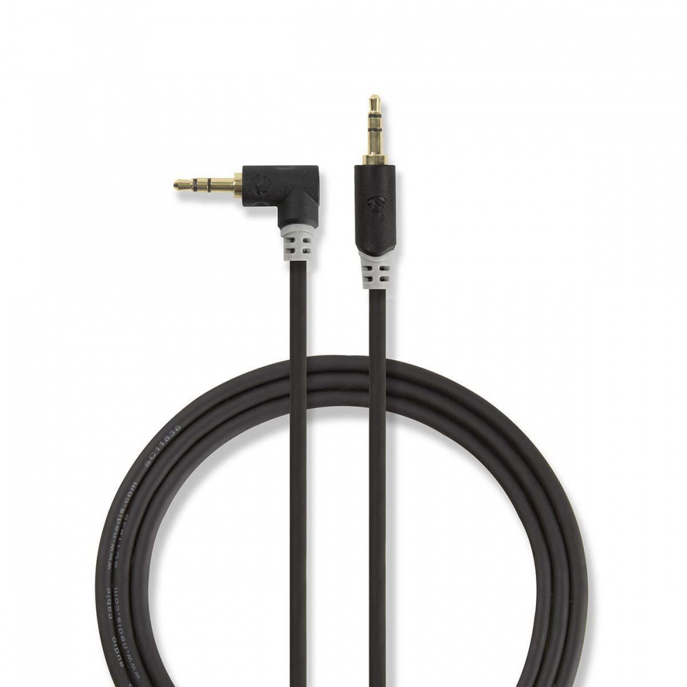 Nedis 3,5-mm-AUX-Kabel, Stecker auf Stecker, gewinkelt