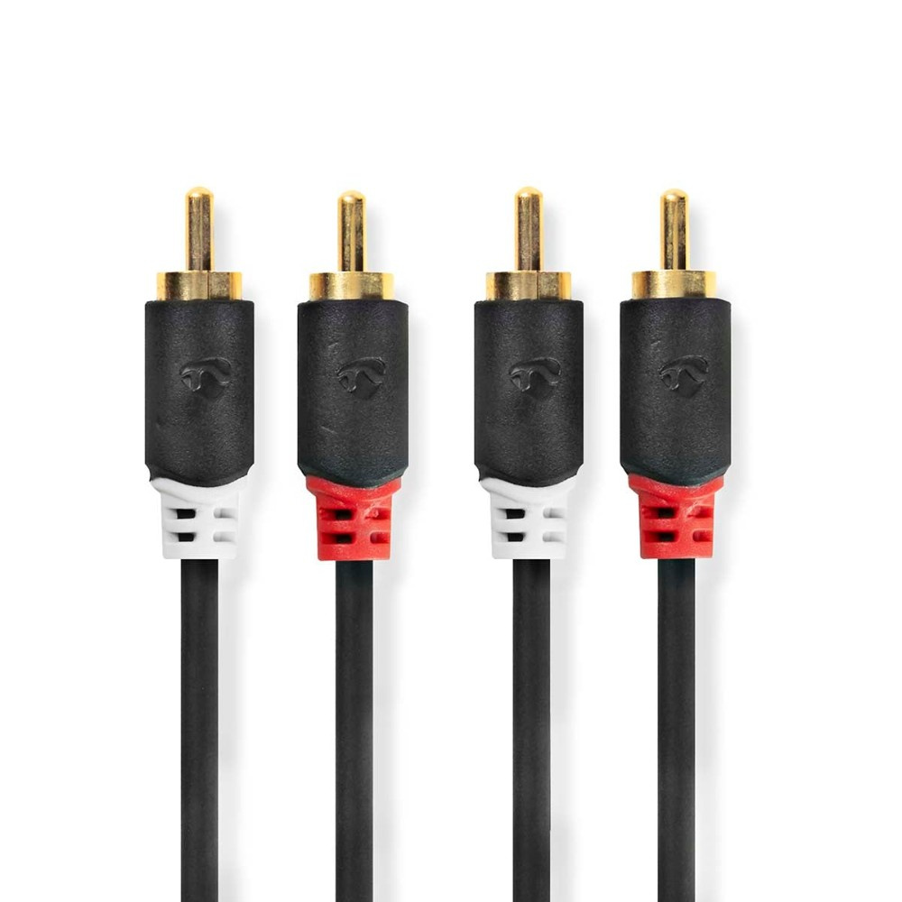 Nedis Stereo-Audiokabel, 2×RCA auf 2×RCA, 0,5 Meter