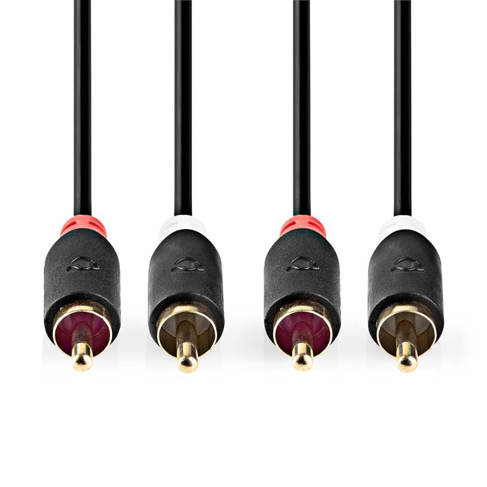 Nedis Stereo-Audiokabel, 2×RCA auf 2×RCA, 0,5 Meter