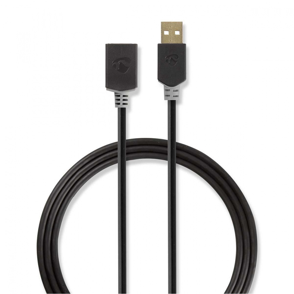 Nedis USB 2.0 USB-A-Stecker auf USB-A-Buchse, 2 m