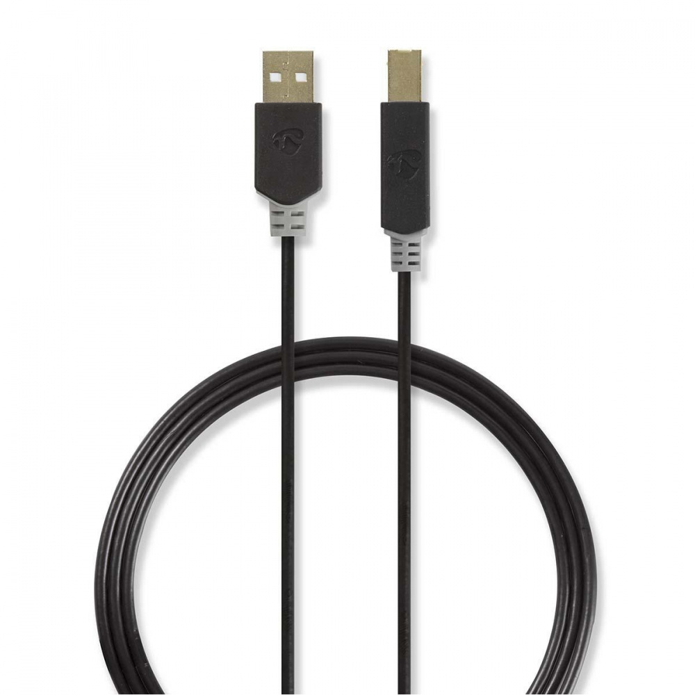 Nedis USB 2.0 USB-A-Stecker auf USB-B-Stecker