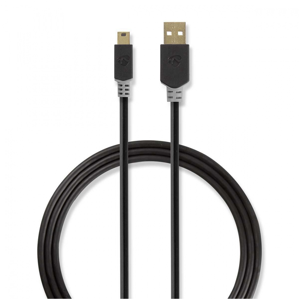 Nedis USB 2.0 USB-A-Stecker auf Mini-USB 5-Pin-Stecker, 2 m
