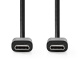 NEDIS 176CCGL60700BK30 USB-C-Kabel, schwarz, 3 Meter NEDIS 176CCGL60700BK30 USB-C-Kabel, schwarz, 3 Meter