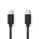 NEDIS 176CCGL60700BK30 USB-C-Kabel, schwarz, 3 Meter NEDIS 176CCGL60700BK30 USB-C-Kabel, schwarz, 3 Meter