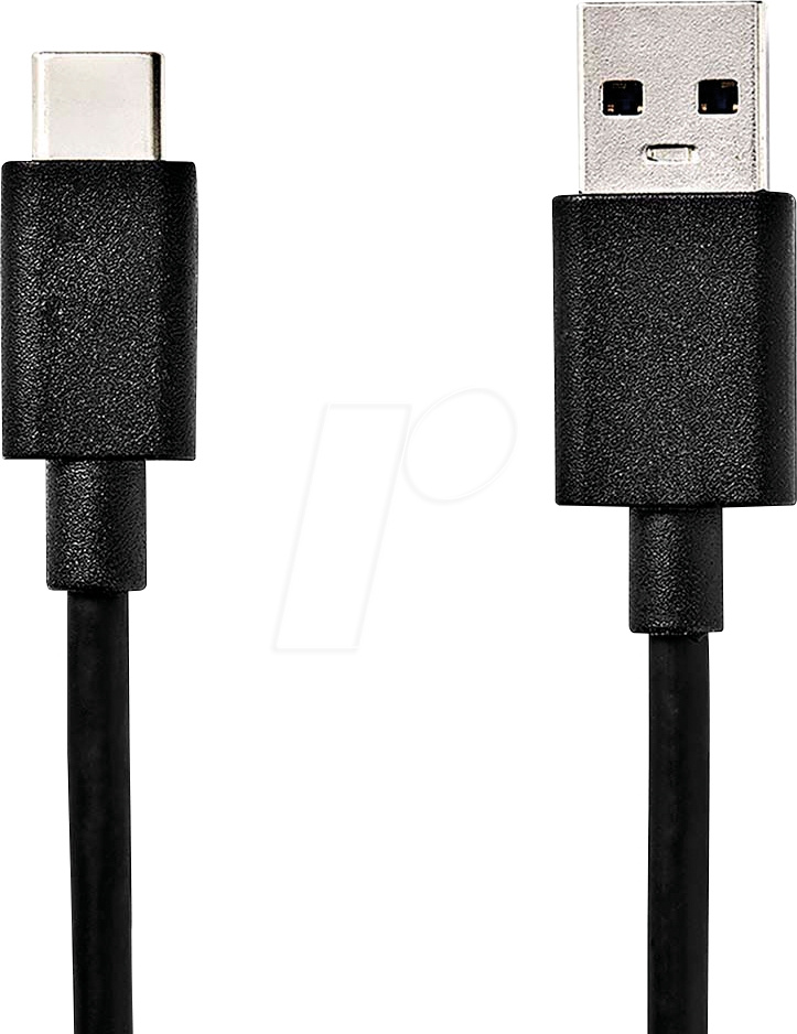 NEDIS CCGW61600BK10 USB-A-auf-USB-C-Kabel, schwarz, 1 Meter