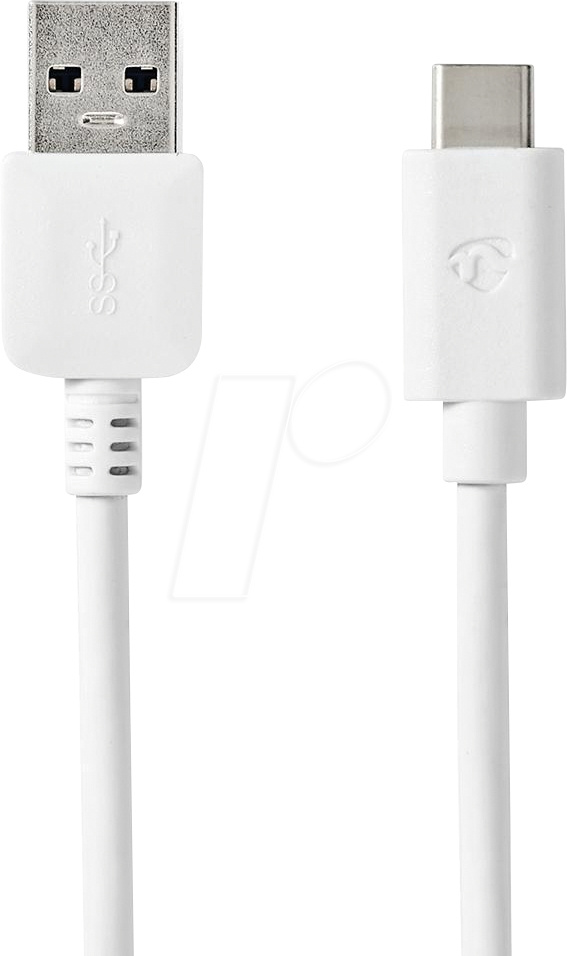 NEDIS CCGW61600WT20 USB-A-auf-USB-C-Kabel, weiß, 2 Meter