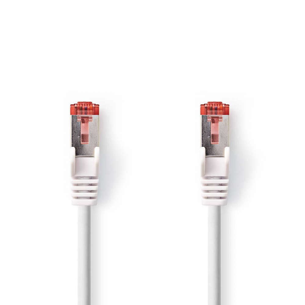 Nedis S/FTP CAT6-Netzwerkkabel, Stecker-Stecker, weiß.