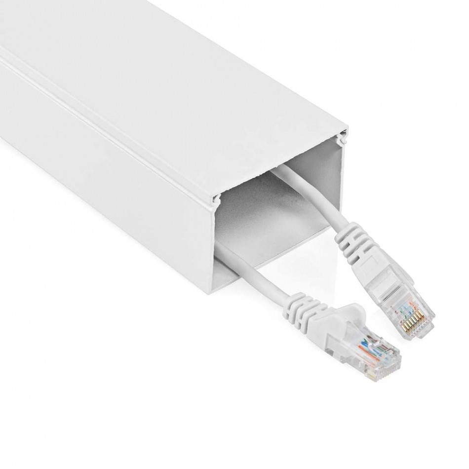 NEDIS CMDT6040WT110 Aluminium-Kabelkanal, weiß