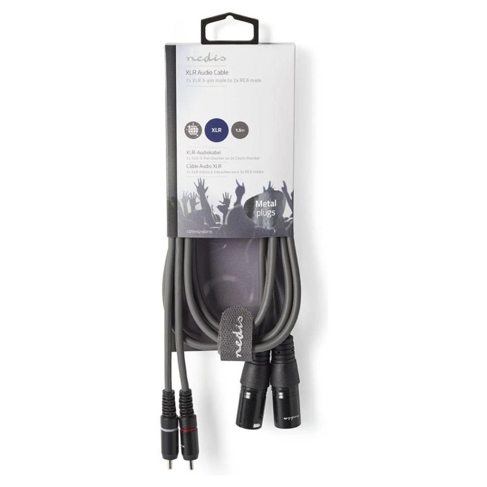 Nedis XLR-Kabel, XLR-Stecker - RCA-Stecker 1,5 m