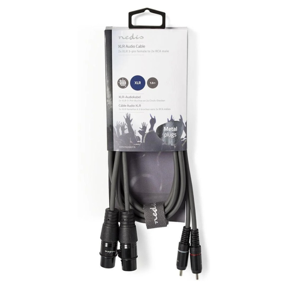 Nedis XLR-Kabel, XLR-Buchse - RCA-Stecker 3 m