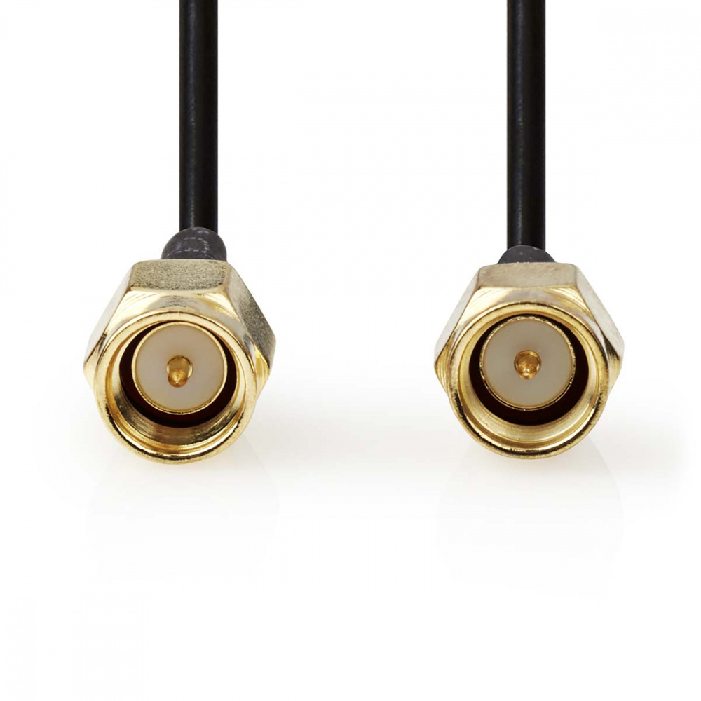 Nedis SMA-Antennenkabel Stecker-Stecker, 2 Meter, schwarz