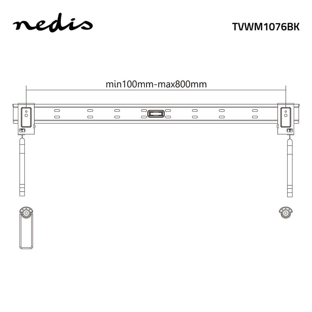 Nedis starre TV-Wandhalterung, bis 90 Zoll, max. 50 kg