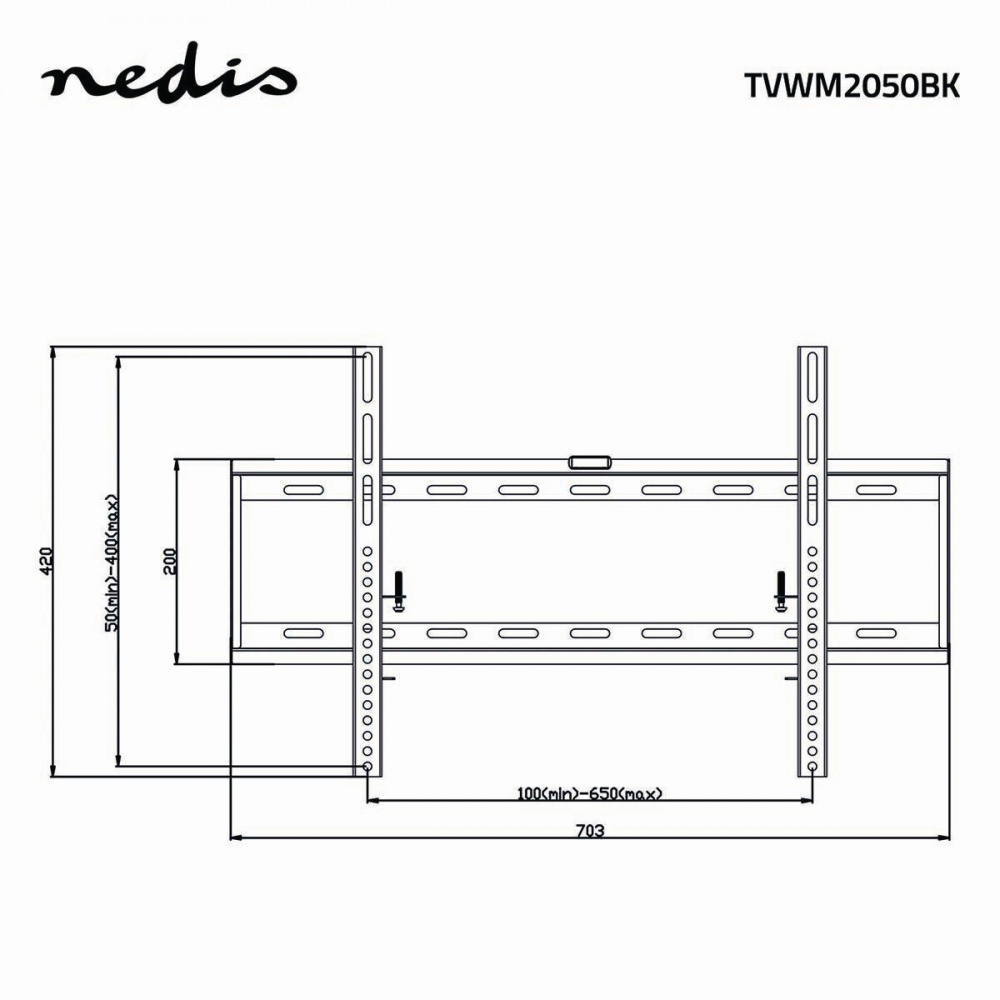 Nedis fester TV-Wandhalterung für 42-70 Zoll