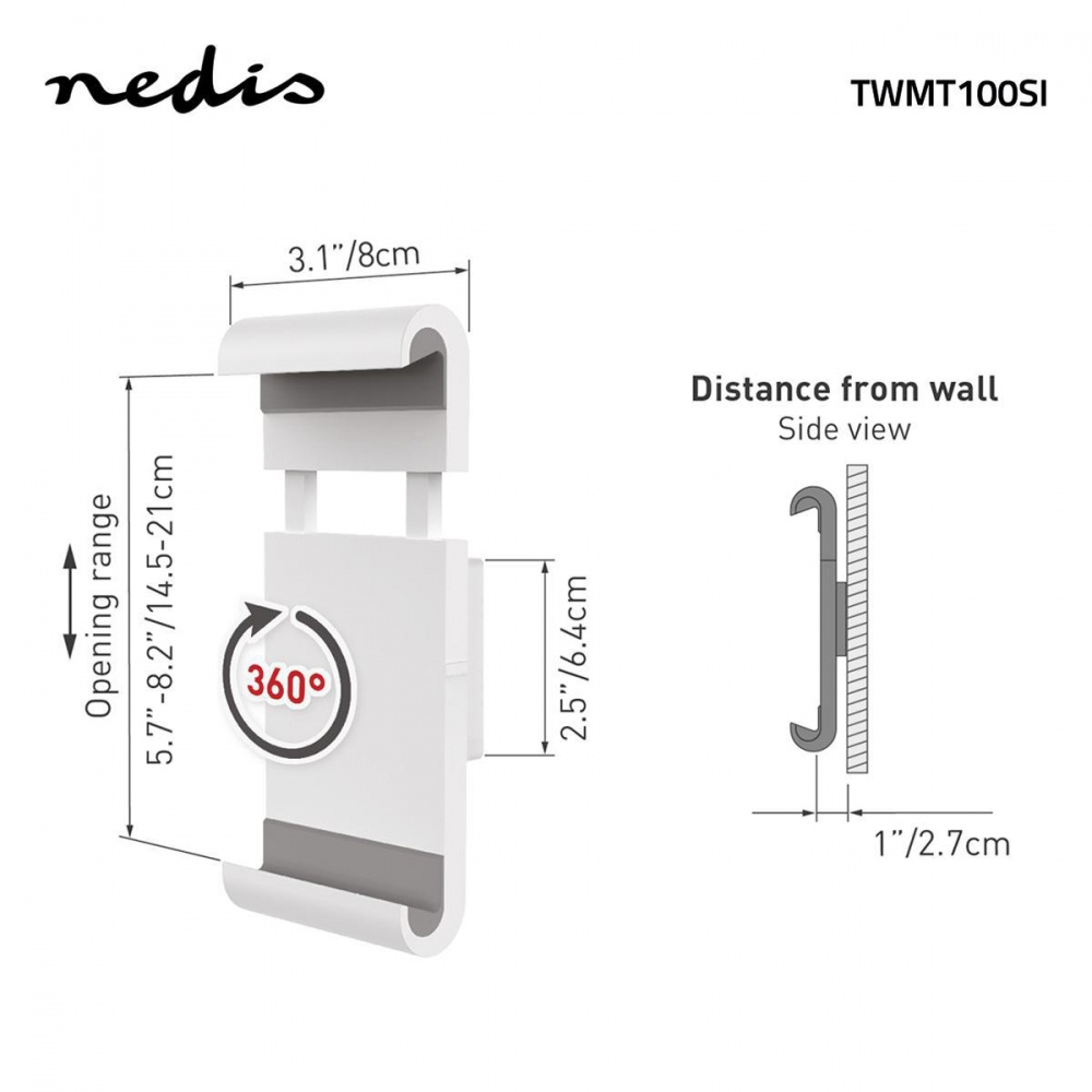 Nedis Wandhalterung für Tablet 7-12 Zoll