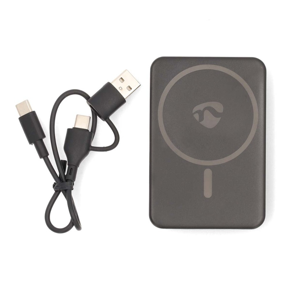 Nedis Powerbank, 5.000 mAh, magnetisches kabelloses Laden