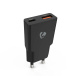 Nedis Wandladegerät 20 W 1x USB-C 1x USB-A, schwarz Nedis Wandladegerät 20 W 1x USB-C 1x USB-A, schwarz
