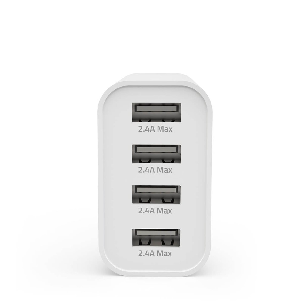 Nedis USB-A-Wandladegerät, 4 Anschlüsse, 24 W, weiß