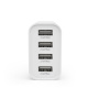 Nedis USB-A-Wandladegerät, 4 Anschlüsse, 24 W, weiß Nedis USB-A-Wandladegerät, 4 Anschlüsse, 24 W, weiß