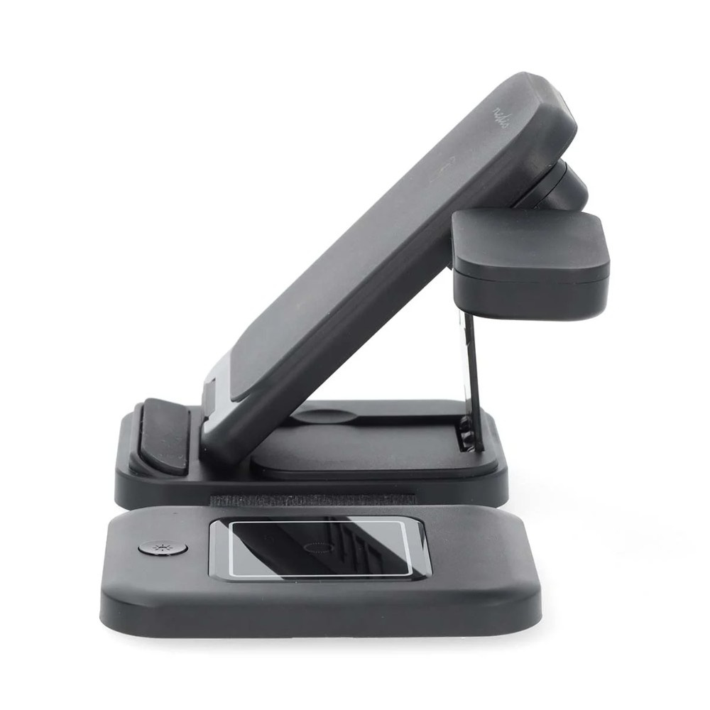NEDIS WDCHAQ15W210BK 3-in-1-Ladegerät, schwarz/silber