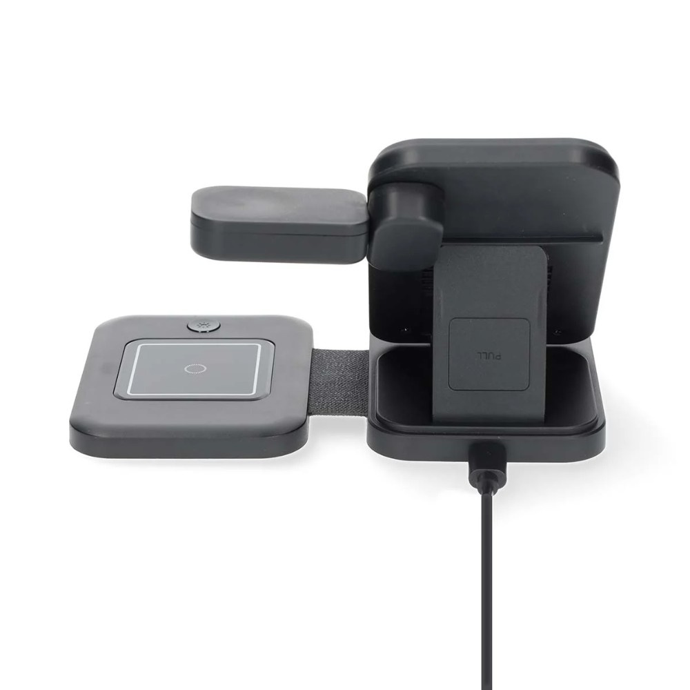 NEDIS WDCHAQ15W210BK 3-in-1-Ladegerät, schwarz/silber